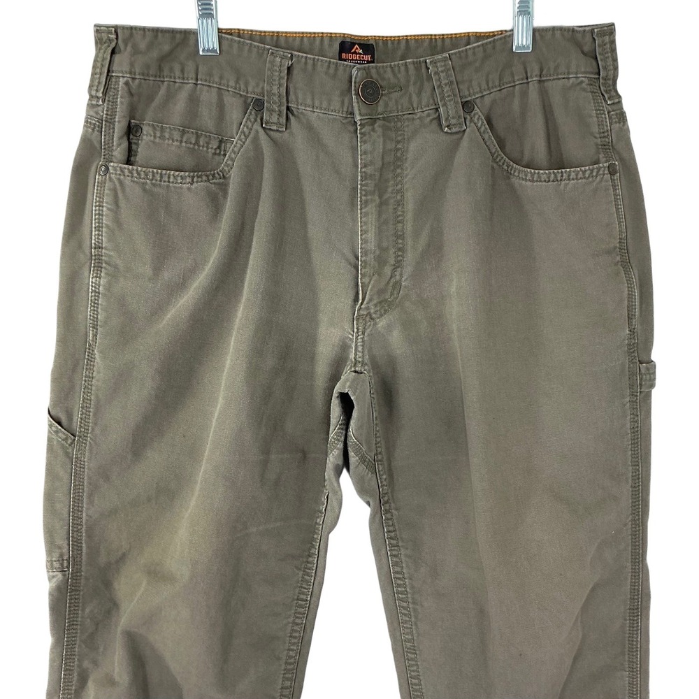 Ridgecut Toughwear Men's Size 36x32 Canvas Cargo Pants Olive Utility Workwear‎